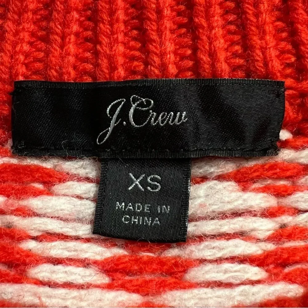 J Crew Womens Fair Isle Wool Blend Sweater Size XS Apres Ski Cabincore Nordic